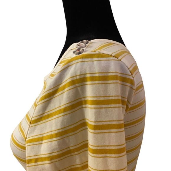 Matilda Jane Sunny Boat Golden Yellow and White Striped Tee - Picture 7 of 12
